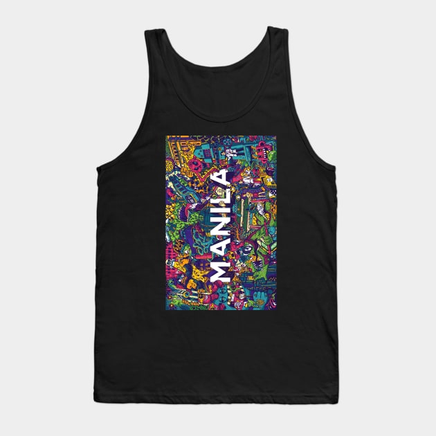 Manila Invade (vertical) by Lei Melendres Tank Top by Lei Melendres